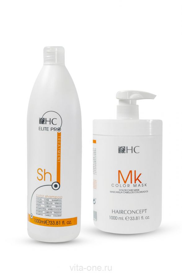 Набор для окрашенных волос (шампунь+маска) серии ELITE PRO HAIR CONCEPT 1000мл+1000мл