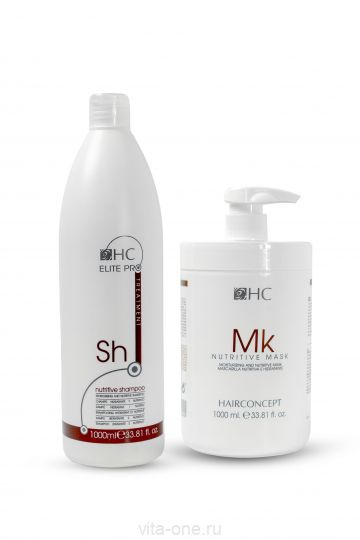 Набор для Питания волос (шампунь+маска) серии ELITE PRO HAIR CONCEPT 1000мл+1000мл