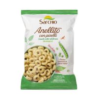 Колечки Анеллито с горохом без глютена 45 г, Anellito con piselli, Sarchio, 45 g