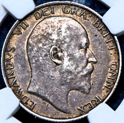 1 шиллинг 1903 Великобритания AUNC-XF Слаб NGC Редкий год