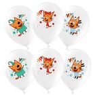 1103-3045 Шар 12" Три Кота Играем вместе белый