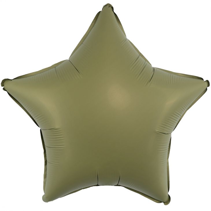 Шар (18''/46 см) Звезда оливковый матовый