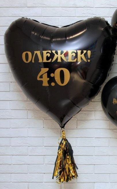 Сердце 40 шар фольгированный с гелием