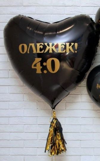 Сердце 40 шар фольгированный с гелием