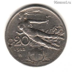Италия 20 чентезимо 1913