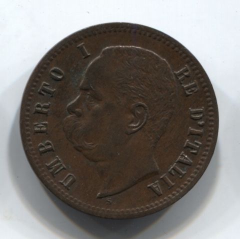 2 чентезимо 1900 AUNC Италия