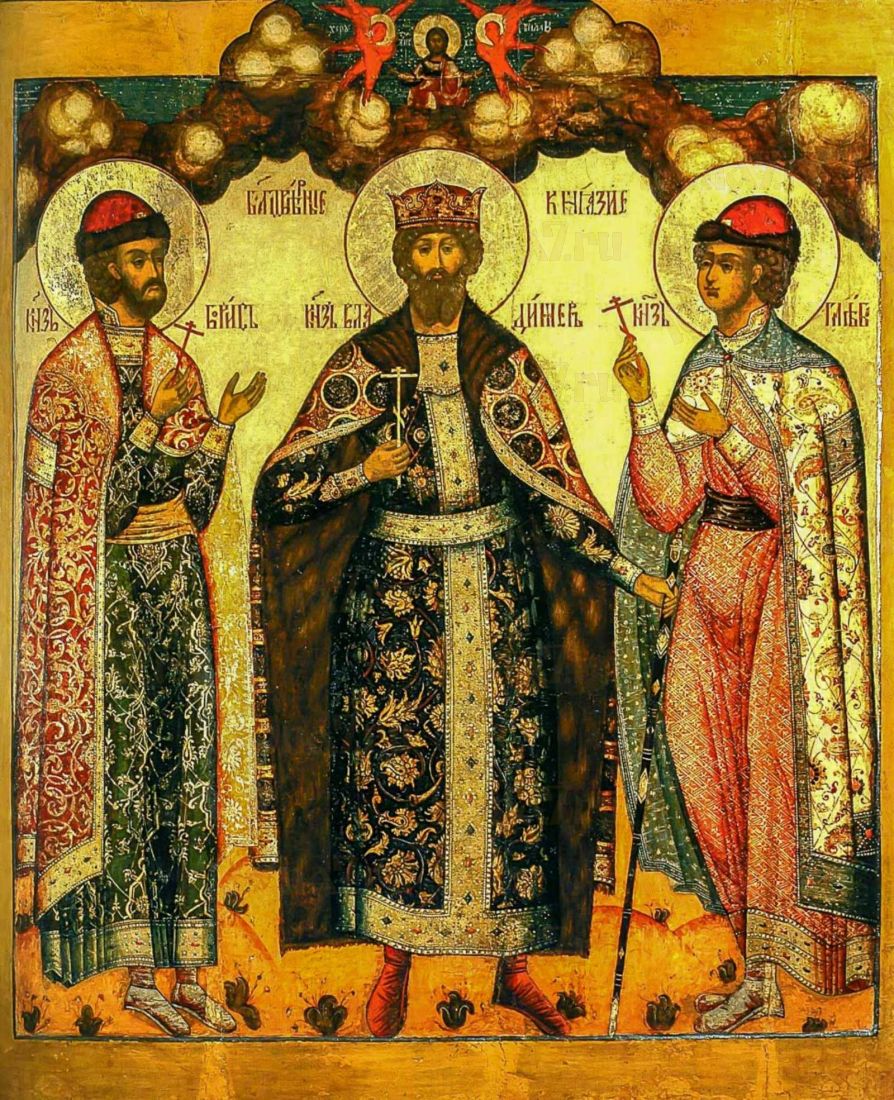 Братская жертва: Икона Бориса и Глеба (рукописная)