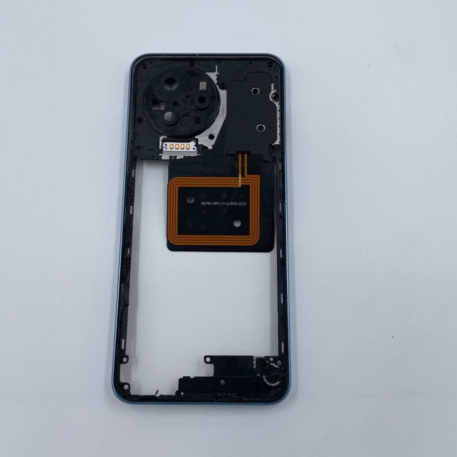 Infinix NOTE 12  (2023) рамка оригинал с разбора синяя