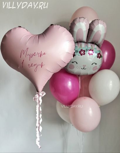 Набор с сердец и зайкой