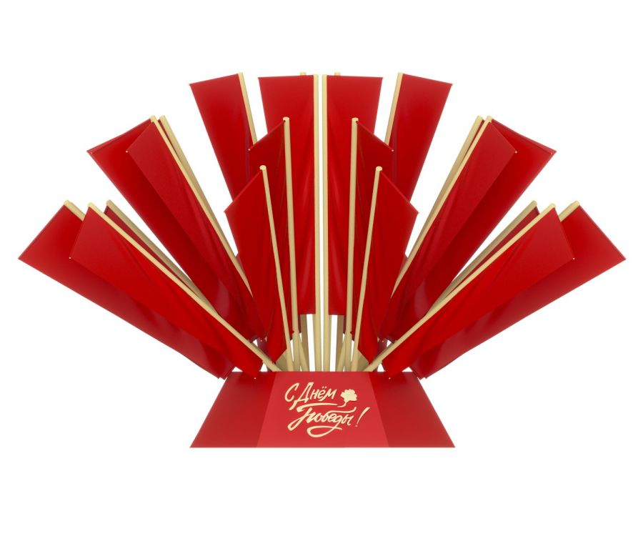 Флаговая конструкция "Гвоздика", 3550х3550х2300