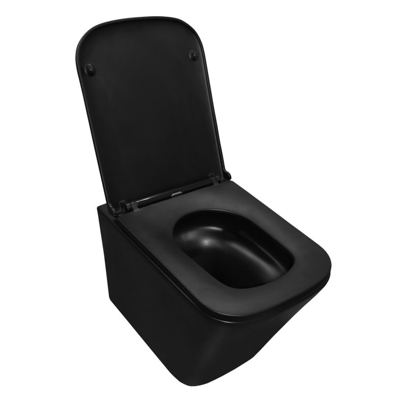 Унитаз подвесной Azario Teramo безободковый, черный матовый AZ-0052-UQ3MB