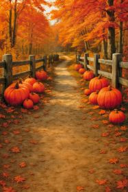Фон стена "Autumn wall №27"