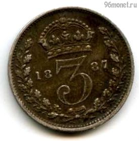 Великобритания 3 пенса 1887