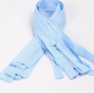 Молния трактор пластиковая разъёмная №5 60см светло-голубая