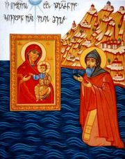 Икона Гавриила Святогорца: Символ небесной защиты (рукописная)