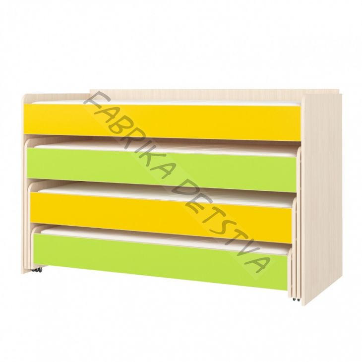 Кровать четырехъярусная трансформер (выкатная)