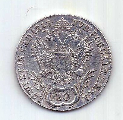 20 крейцеров 1813 Кремниц Венгрия Австрия