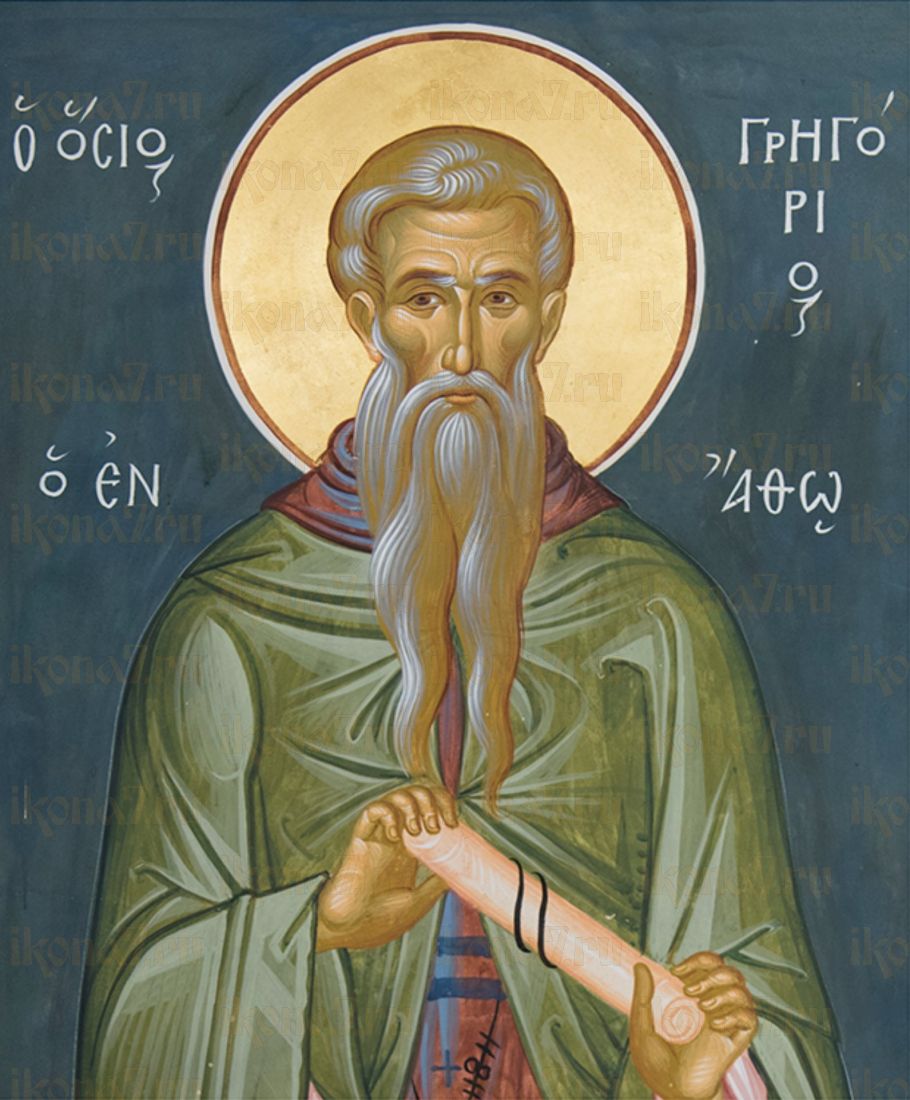 Икона Григорий Афонский преподобный (рукописная)