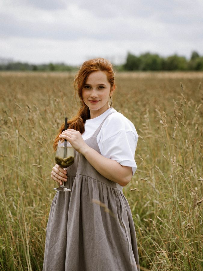 Сарафан Ortica из крапивы серый