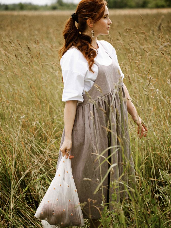 Сарафан Ortica из крапивы серый