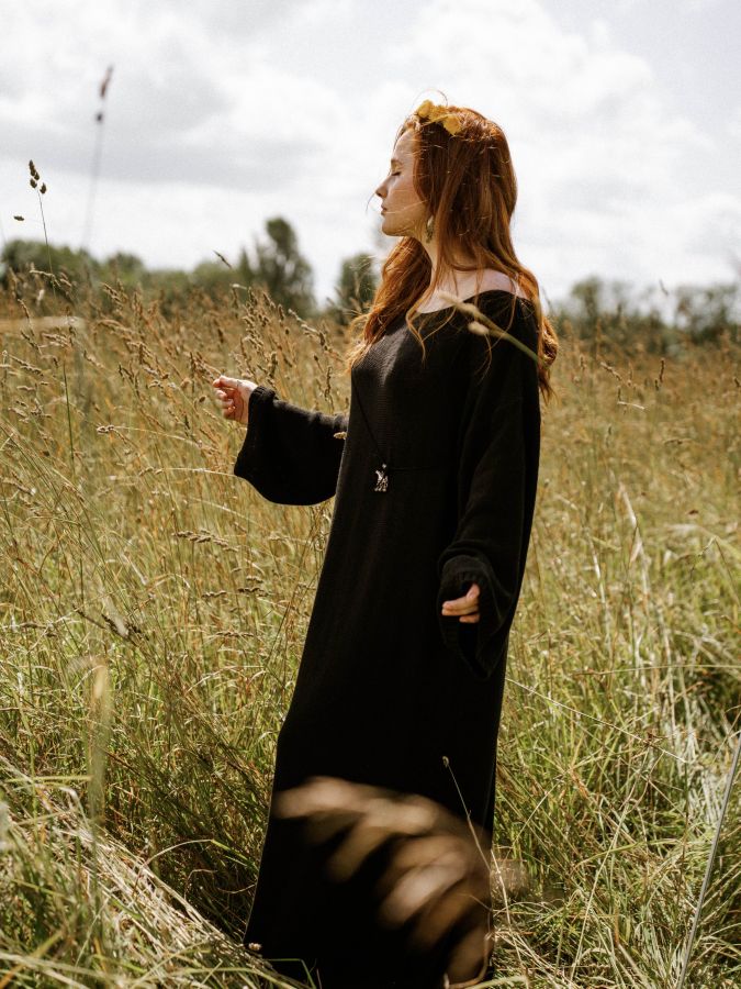 Платье Ondata вязаное черное