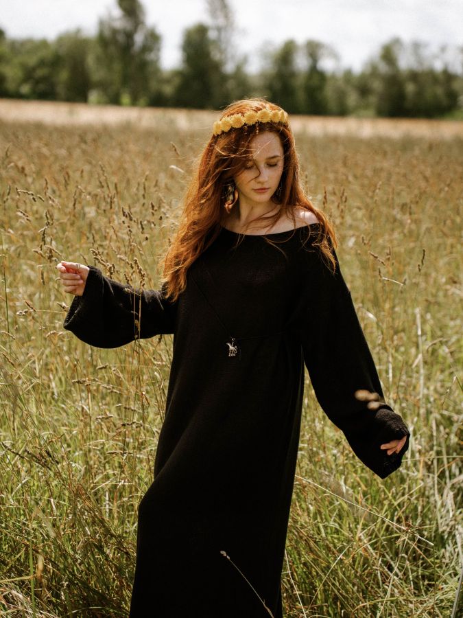 Платье Ondata вязаное черное