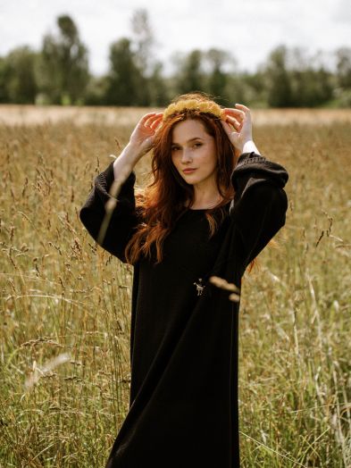 Платье Ondata вязаное черное