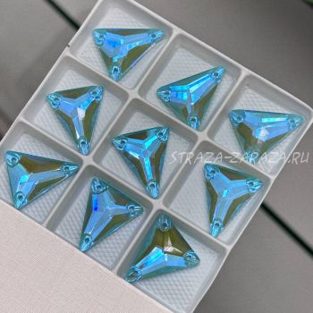 DeLuxe Пришивные Стразы Aqua_Delight Треугольник 18*21 мм