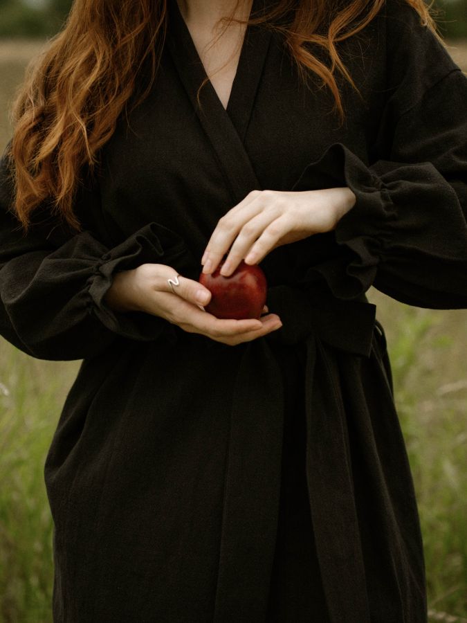 Кимоно из крапивы черное