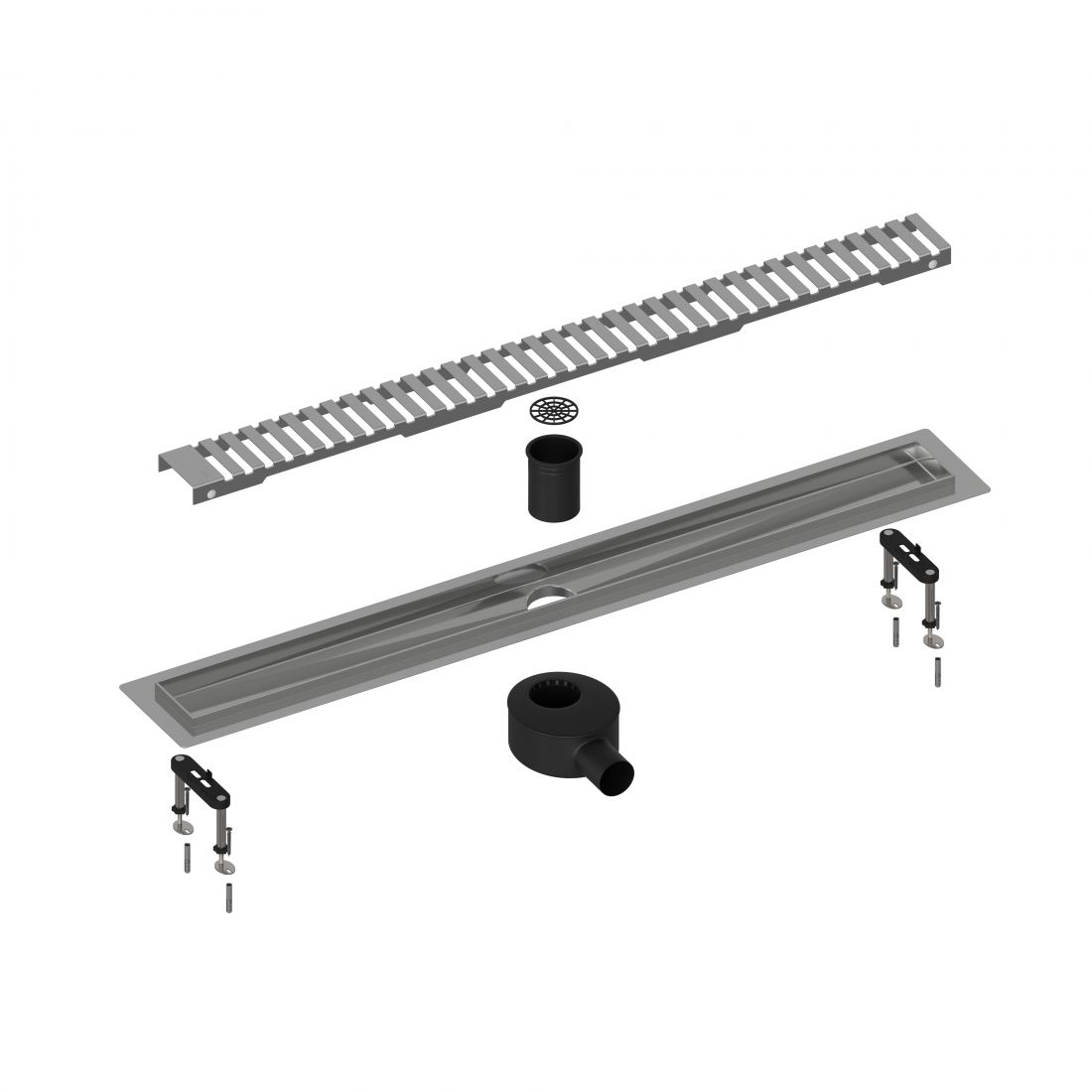 Душевой лоток TIMO Drain System 700 с вставкой lines", Хром (DS230107/00)"