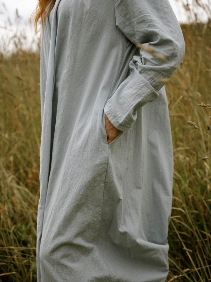 Платье Foresta из хлопка голубое