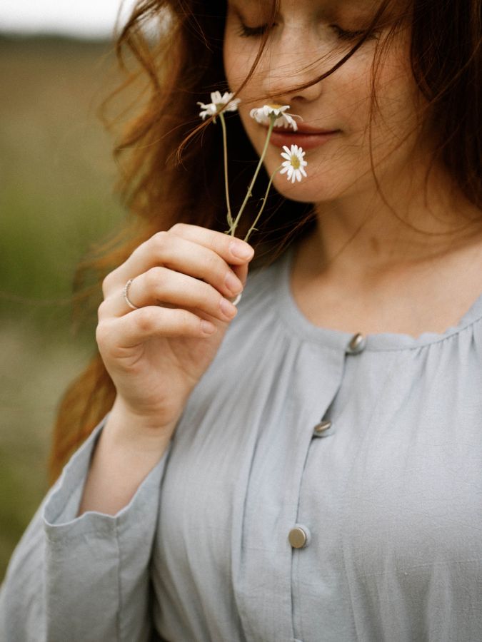 Платье Foresta из хлопка голубое
