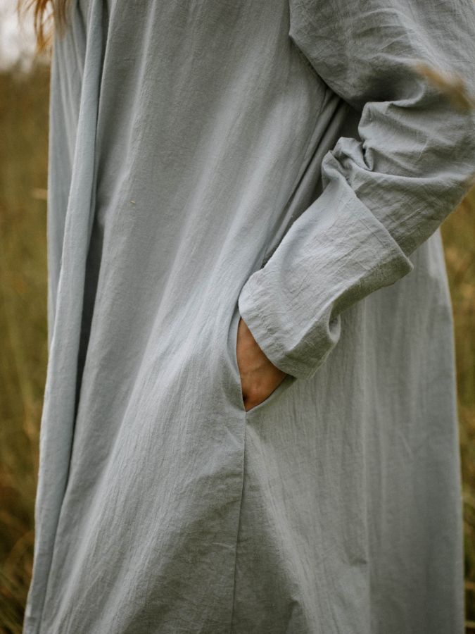 Платье Foresta из хлопка голубое