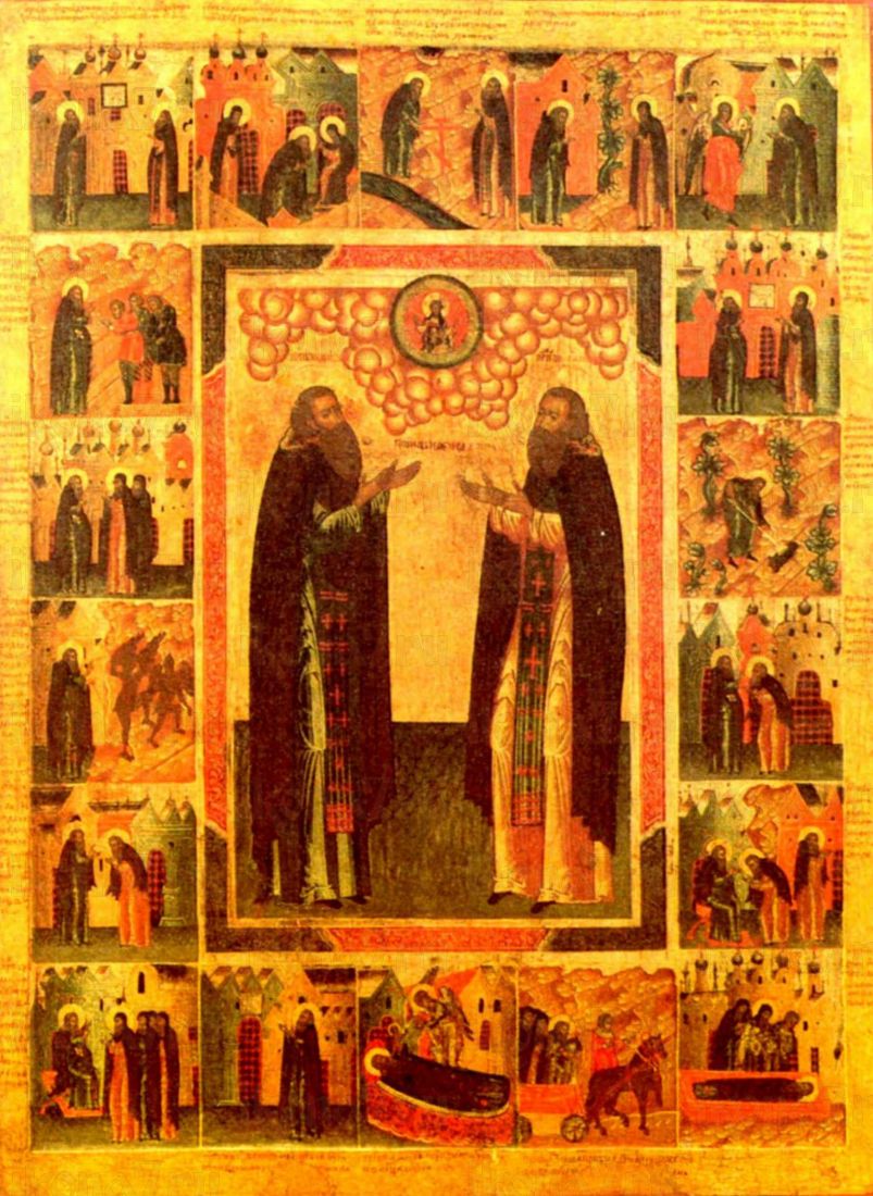 Икона Дионисий Глушицкий (рукописная)