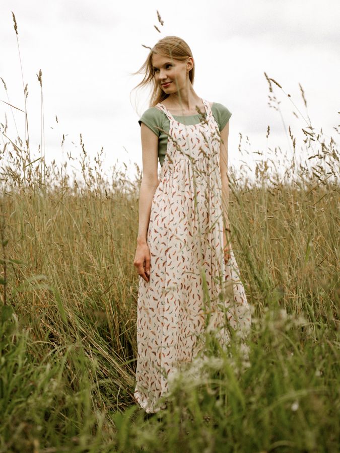 Сарафан из бамбука "Перья"