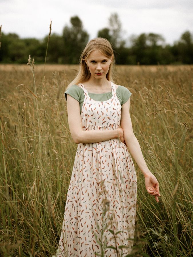 Сарафан из бамбука "Перья"