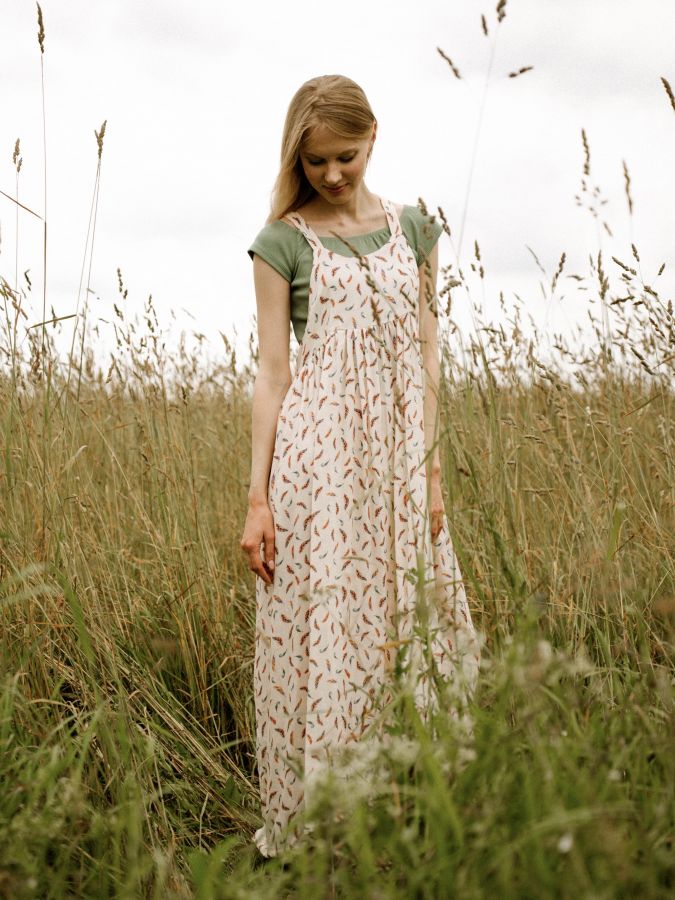 Сарафан из бамбука "Перья"