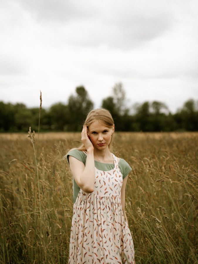 Сарафан из бамбука "Перья"