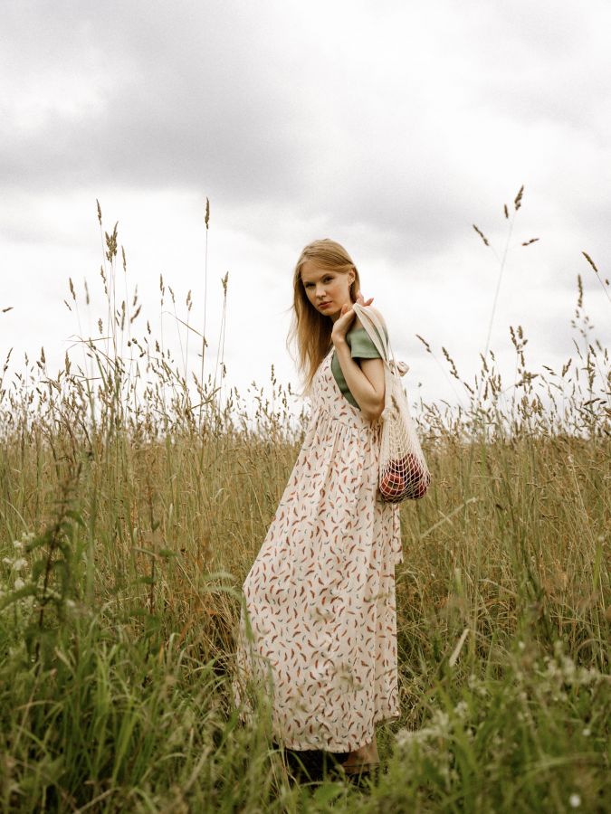 Сарафан из бамбука "Перья"