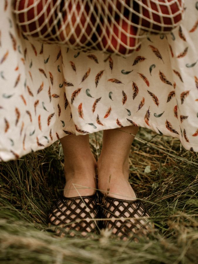 Сарафан из бамбука "Перья"