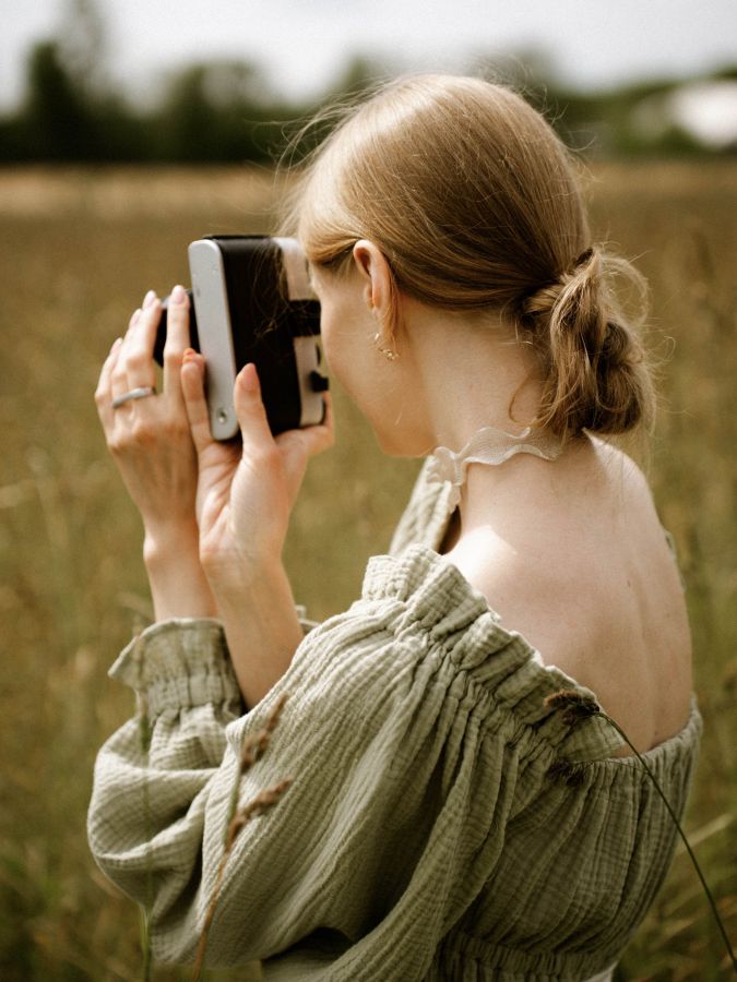 Платье Estate из муслина зеленое