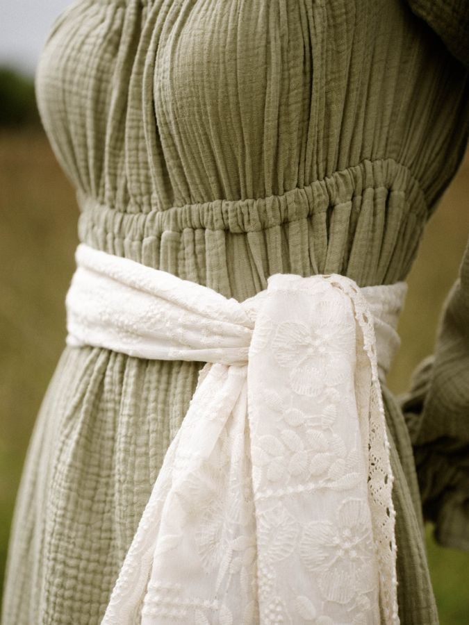 Платье Estate из муслина зеленое