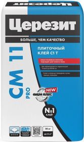 Клей для Плитки и Керамогранита 25кг Ceresit CM 11 Pro для Влажных Помещений / Церезит СМ 11.