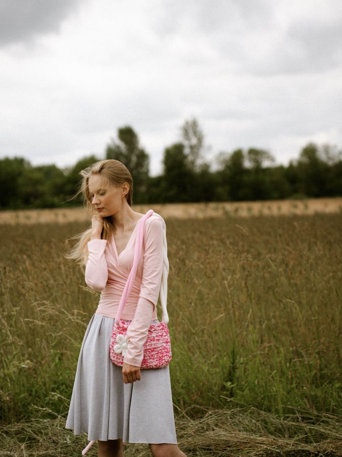 Лонгслив из кукурузы с завязками