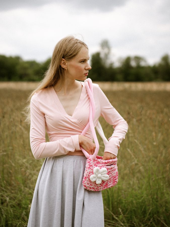 Юбка серый меланж