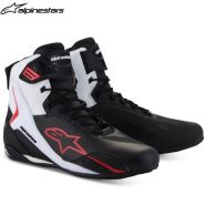 Мотоботинки Alpinestars Faster 4, чёрно-бело-красные