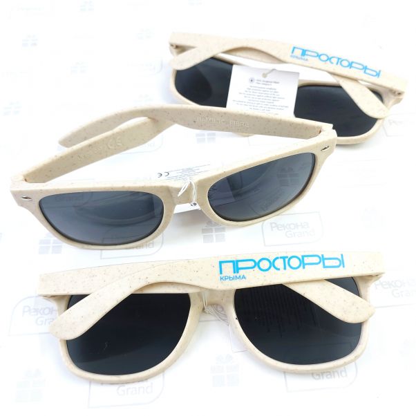 Очки из эко пластика с логотипом для строительной компании