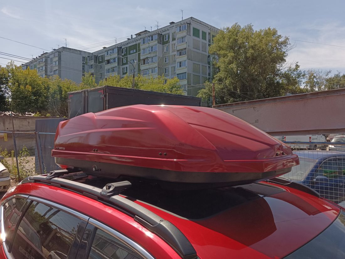 Автобокс CYBORT Enzo, 186×82×46, 530л, metallic edition, крепления "краб"