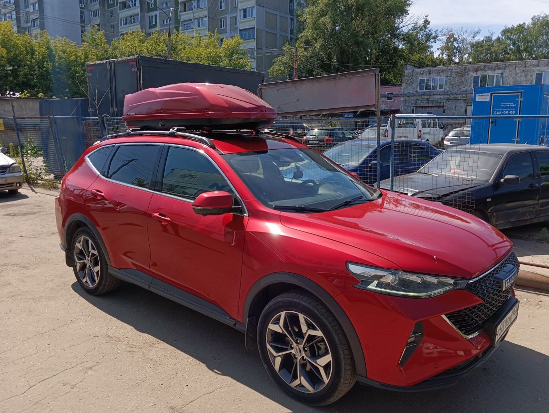 Автобокс CYBORT Enzo, 186×82×46, 530л, metallic edition, крепления "краб"