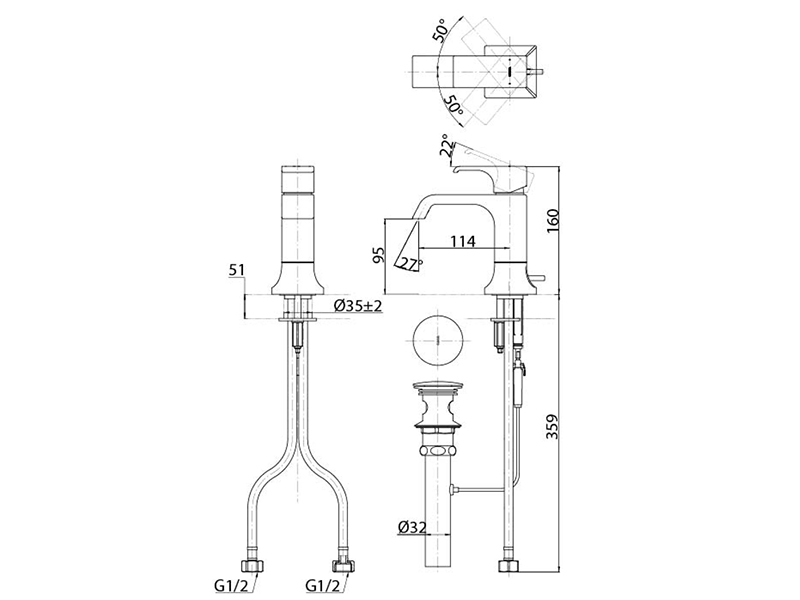 Смеситель для раковины TOTO GC TLG08301R ФОТО